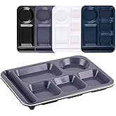 AIYoo Unbreakable Divided Portion Plates,12 Inch Dishwasher Safe Tray for Adults,Plastic Home Dinner Plate Feeding Food Training,4Colors for Outdoor Camping Picnic BBQ Beach,New 6C