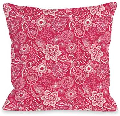 Amazon Com One Bella Casa Kiley Floral Bright Bright Red Red