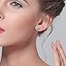 EVER FAITH 925 Sterling Silver Full Cubic Zirconia Snowflake Flower Stud Earrings Clear