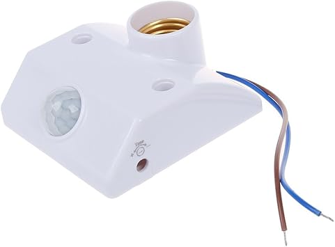 base porta lampara con sensor de movimiento por infrarrojos