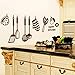 PHOTNO DIY Removable Happy Kitchen Wall Decal Vinyl Home Decor Wall Stickers New