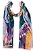 Salutto Women 100% Silk Scarves Paul Gauguin Flutist On The Cliffs Painted Scarf (3)