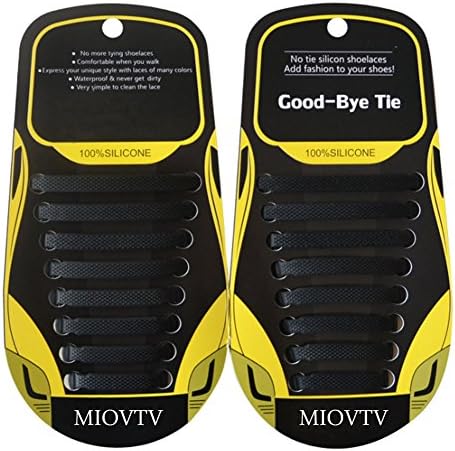 MIOVTV No Tie Shoelaces for Kids and Adults. Elastic Athletic Running Shoe Laces