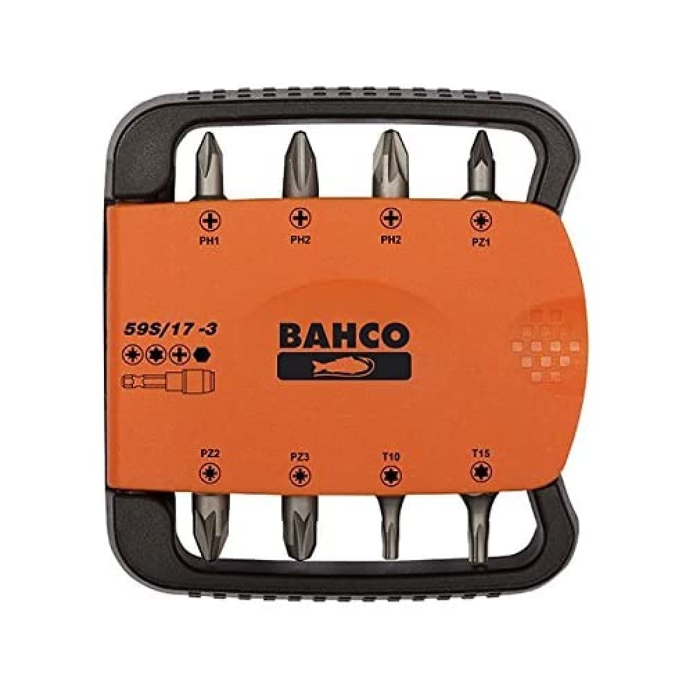 Bahco 59S/17-3 Bits Set for Pz/Ph/Torx/Hex 17 Pieces, 0 V, Multicoloured