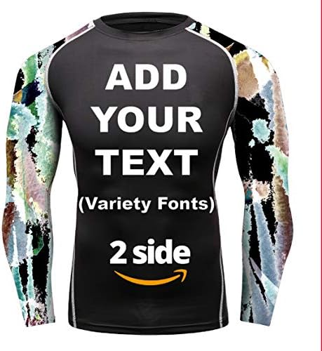 Design Your Own Long Sleeve Compression Trainning Top Front & Back Add Your Text