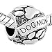 CharmSStory Paws Animal Dog Mom Silver Plated Charms Beads For Bracelets