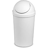 Sterilite White 12 Qt Swing-Top Wastebasket