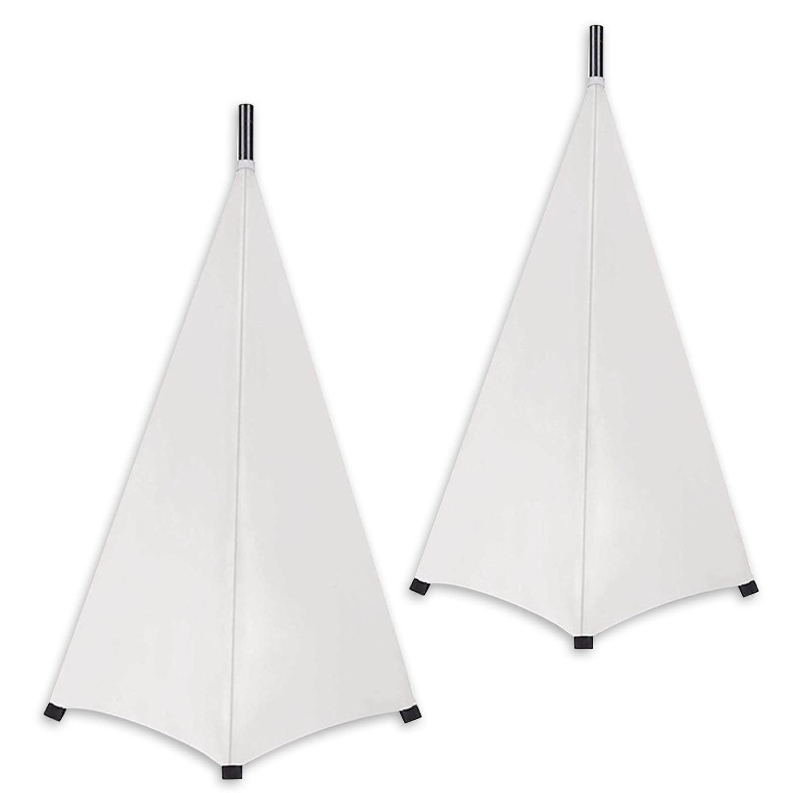 kyaoayo Speaker Stand Cover, Pack of 2 Tripod Covers for Speakers, Double-Sided, DJ Light Speaker Stand, Tripod Frame Cover, Suitable for Parties, Weddings, Performances (White)