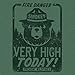 Tee Luv Smokey Bear Shirt - Fire Danger Very High Today T-Shirt (Dark Green Heather) (L)