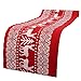 Newdanceus 12x108 Christmas Table Runner Burlap Christmas Holiday Table Runners Linens Thanksgiving Xmas Decorations Party Home Decor (1 pc, F)