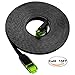 Cat6 Ethernet Cable 15ft Flat, iTLTL Network Cable Slim Internet Patch Lan Wire Pure Copper with Green Snagless RJ45 Connectors - 15 feet Black