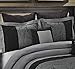 8 Piece Weistera Jacquard Tree Branches Comforter Sets Queen Dark Grey