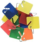 Buddy Products Blank Plastic Key Tags, Assorted Colors, Set of 15 (0011)