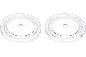 Zukro Repalcement Clear Lid for 32 oz Double Wall Acrylic Tumbler, Screw on Type, (Straw Not In Included), Do Not Fit for 16 oz or 24 oz Tumbler, 2 Pack