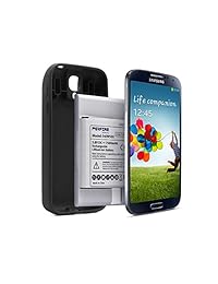 Batería extendida Galaxy S4 perfine con NFC 7500 mAh + Full Edge TPU Case Negro, para Samsung GT i9500, GT I9505, I9506