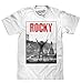 Tee Luv Men's Faded Rocky Movie Shirt (White) (M)