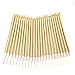 WEEPA 24 Count Birthday Candles Long Thin Cake Candles Metallic Birthday Candles in Holder for Birthday Cake Wedding Cake Champagne Gold