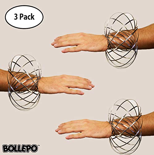 BOLLEPO Flow Ring Kinetic 3D Spring Toy Sculpture Ring Game Toy for Kids Boys and Girl (3 Pack)