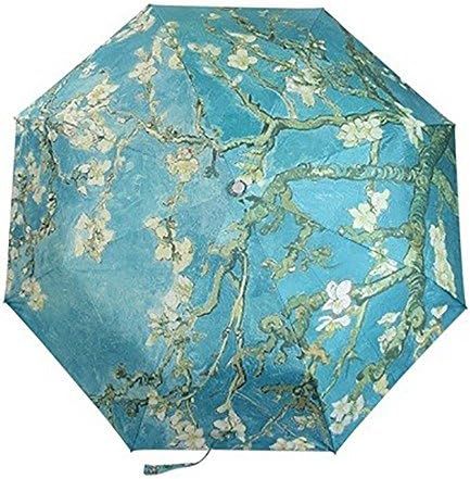 Ruler Co Brands Oil Painting Cat Pattern Sun Rain Umbrella Rain Women 3 Folding Thickening Anti UV Fashion Rain Umbrella