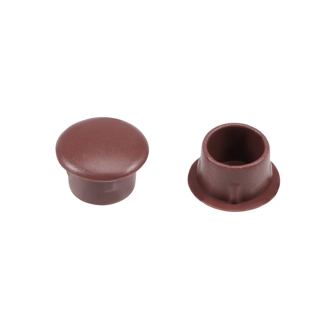 sourcing map Shelf Peg Hole Plugs 10mm Dia Brown Plastic Tube Cover for Nail Cabinet Button Bracket Cupboard Bookshelf Bookcase Adjustable Shelf Closet, 30Pcs