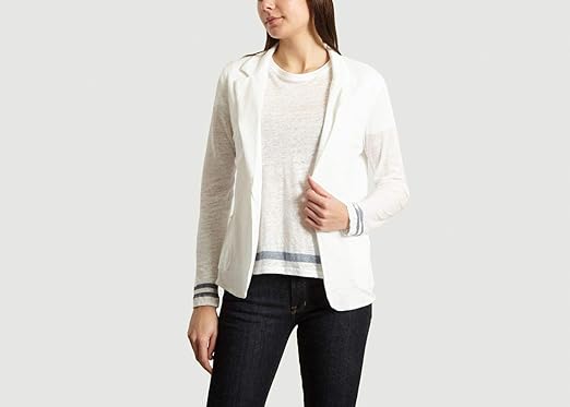 veste lin beige femme