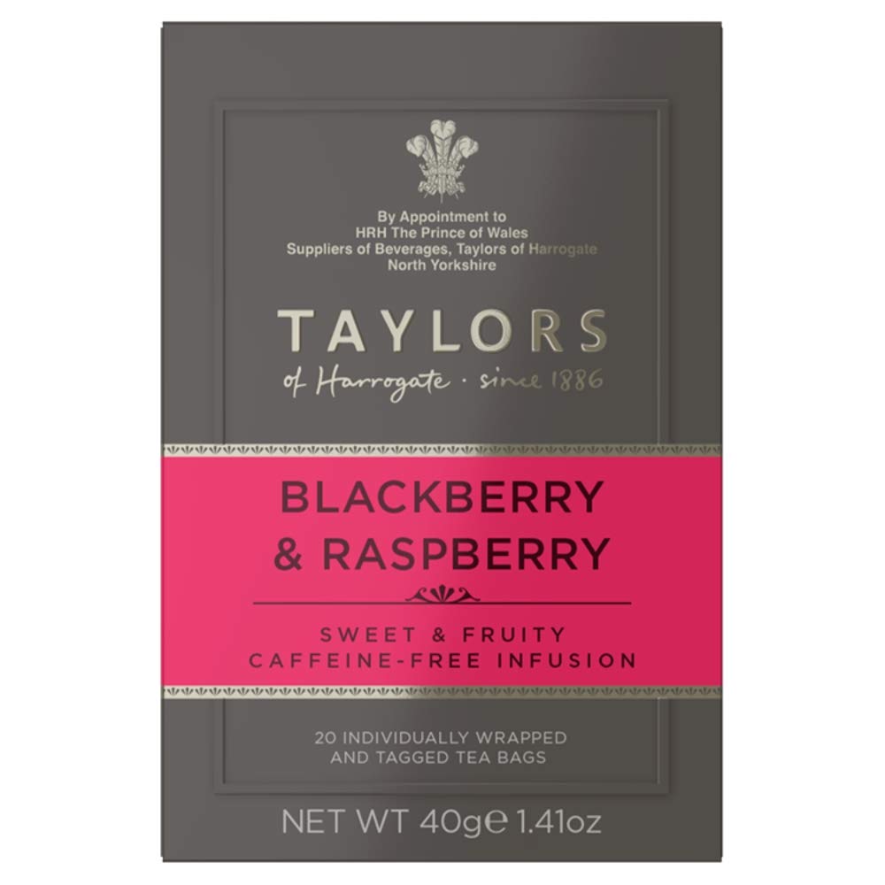 Taylors of Harrogate Blackberry & Raspberry Herbal Tea, 20 Count (Pack of 6