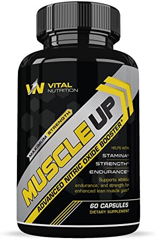 Nitric Oxide Booster 1300mg - L Arginine Extra Strength for Increased Pump & Energy | Muscle Growth Formula for Vascularity & Stamina - Powerful NO Booster | Promotes Heart Health