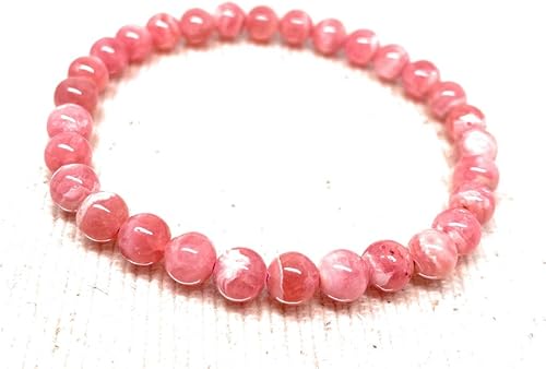 Amazon ねこの夢 インカローズ アルゼンチン産 6 小ぶりが 可愛い ロードクロサイト 花石 美ブレス 薔薇色の人生 美しい 天然石 インカローズブレスレット パワーストーン オーガンジーポーチ 80 Y95 ブレスレット 通販