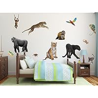 Large 12 PC Jungle Animal Wall Set
