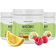 NaturalSlim Magicmag Pure Magnesium Citrate Powder Stress, Constipation, Muscle, Heart Health, and Sleep Support | Raspberry Lemon Magnesium Supplement - 8oz Drink Mix (3 Pack)