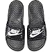 Nike Women's Benassi Just Do It Sandal, Black/White, 6 Regular US