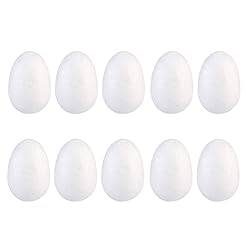 50Pcs Foam Eggs 1.5 Inch Tall White Craft Eggs