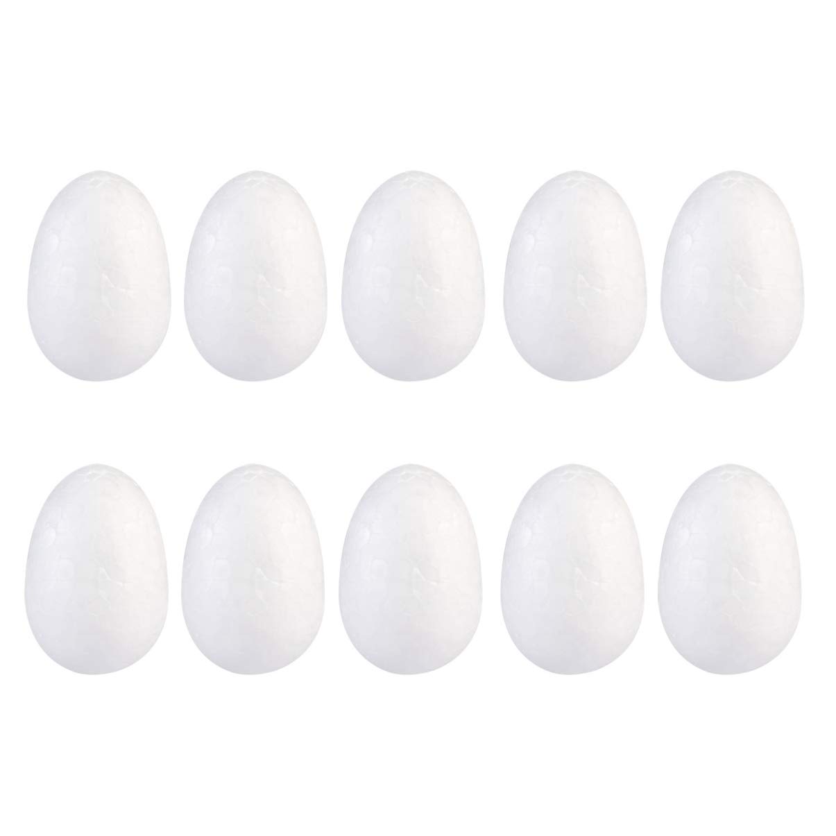 50Pcs Foam Eggs 1.5 Inch Tall White Craft Eggs