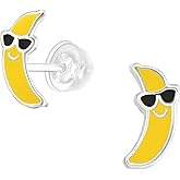 925 Sterling Silver Children's Fruit Stud Earrings