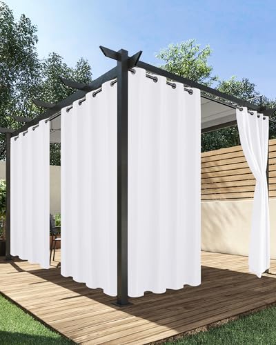 HolidayIdeas White Outdoor Curtains