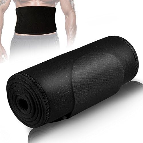 Rxlife Adjustable Waist Trimmer Belt - Sauna Weight Loss Wrap, Slimming Stomach Belly Fat Burner Low Back and Lumbar Support For Men and Women Enjoy Sweet Abdominal Muscle &amp; Back Support 38"