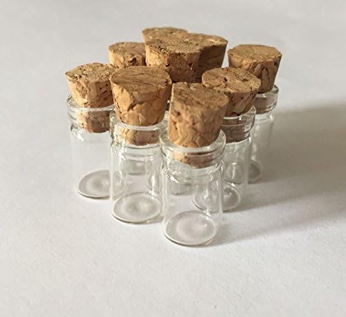 50pcs Tiny Small Glass Bottles Jars for Wishing Bottle Storage Containers 18105mm (3/4' tall)