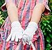 Butterfly Twinkles Girls Tea Party Stretch Polyester Dress Short Gloves Set of 4 White Childrens Costume