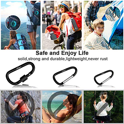 Carabiner Clip,silbyloyoe,15 Pack of Spring are not Easy to Loose and