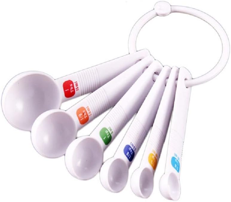 FTXJ 6pcs/ Set Measuring Spoon Tea Scoop Teaspoon Baking Cooking Kitchen Tools