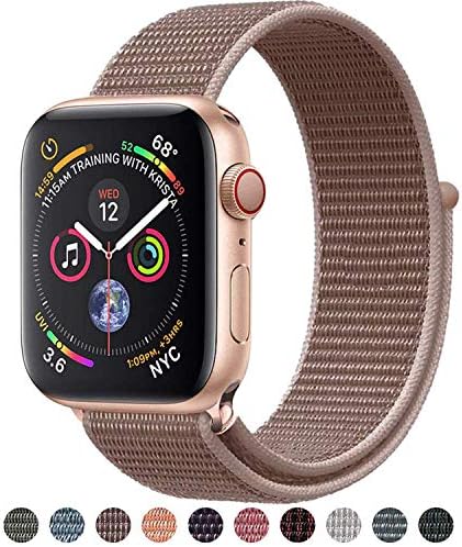 SYRE Compatible with Apple Watch Band 38mm 40mm 42mm 44mm, Lightweight Breathable Nylon Sport Band Replacement for iWatch Series 4, Series 3, Series 2, Series 1