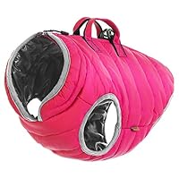 Gooby - Padded Vest Lift, Dog Jacket Coat Sweater with Control Handle, Zipper Closure and Leash Ring, Pink, Small