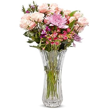 Amazon Com Wynniece Large Crystal Glass Vase Elegant