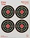 25 and 75 Pack - 4 Bullseye - Reactive Splatter Targets - Tagboard and Adhesive Versions- GlowShot - Multi Color - Gun and Rifle Targets (Tagboard Muti-Color 75 Pack (Non-Adhesive))