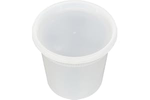 Restaurantware-Asporto 24 Ounce To Go Boxes, 100 Microwavable Round Soup Containers - Clear Plastic Lids Included, Do Not Contain BPA, Clear Plastic Soup Containers, Disposable