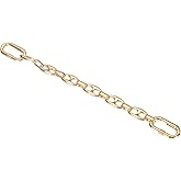 uxcell Purse Strap Extender 8.7-Inch, Bag Extender Chain Light Gold, Metal Bag Replacement Handbag Chain with Spring Buckle for Purse Handbags Shoulder Bag Decoration, Flat Style