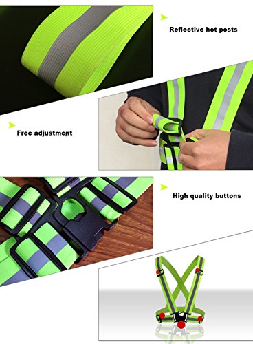 NKTM Reflective Vest Safety Gear HIGH Visibility Great FIT for Running Jogging Cycling Walking in Early Morning and Night (Unisex)