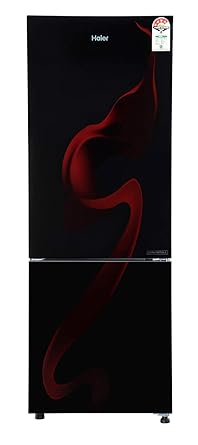Haier 276 L 4 Star (2019) Frost-Free Double Door Refrigerator (HRB-2964PSG-E, Spiral Glass Black)