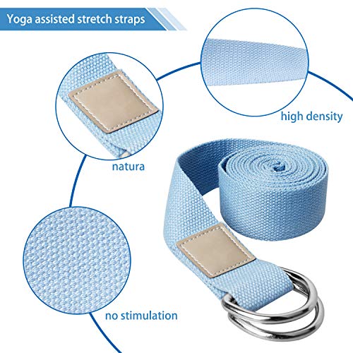 SZOCOOL-Yoga-Block-2-Pack-9x6x4-and-with-Metal-D-Ring-Yoga-StrapHigh-Density-EVA-Foam-Block-to-Support-and-Improve-Poses-Flexibility-Soft-Non-Slip-Surface-for-Yoga