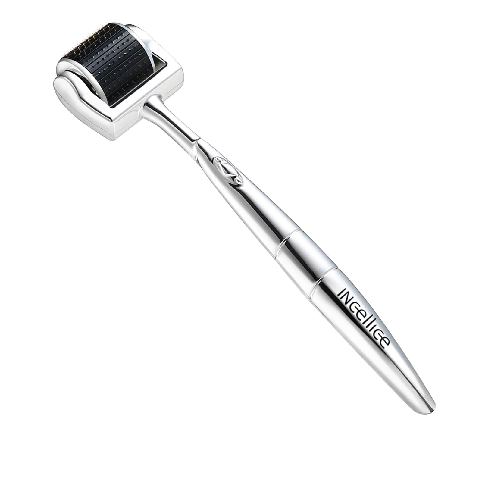 Derma Roller 1mm, Derma-Roller for Hair Beard Growth, 192 Real Individual Needles, Professional Microneedling Roller for Face Body Scalp, Titanium Micro Needling Roller for Men and Women